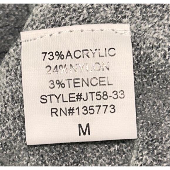 Vici Short Sleeve Cropped High Stretch Gray Sweater Top Women's Medium - Picture 6 of 6